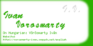 ivan vorosmarty business card